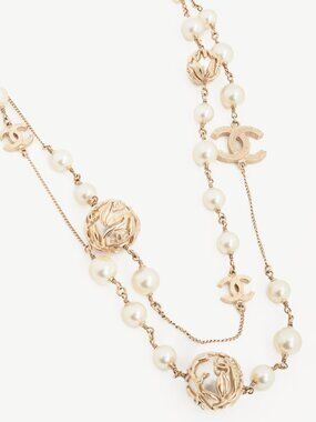 Chanel 09A Gold-Tone Multi CC Double Wrap Long Chain Necklace